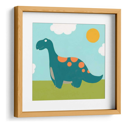 Cuadro Enmarcado Pino Con Marialuisa Playtime Dino Iii 60x60