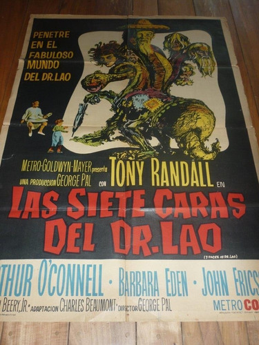 Póster Afiche Cine Las 7 Caras Del Dr. Lao 100% Original