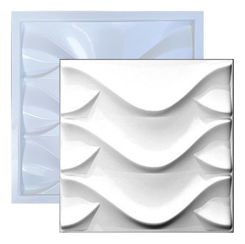 Forma Molde De Gesso 3d Cimento Abs Placa Maresias 40x40