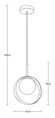 Lámpara De Techo Colgante Designers 23118-2 Sin Foco
