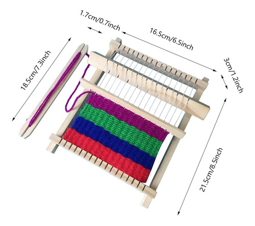 Máquina De Tricotar À Mão Weaver Diy Wooden Loom Toys Para C