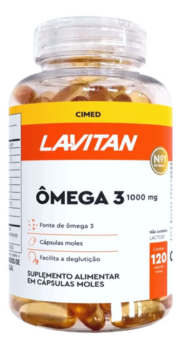 Lavitan Óleo De Peixe Ômega 3 1000mg 120 Cápsulas Cimed