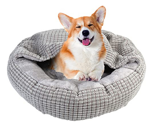 Cama Para Perro Cubierta, Acogedora Cama Para Perro Tipo Cue