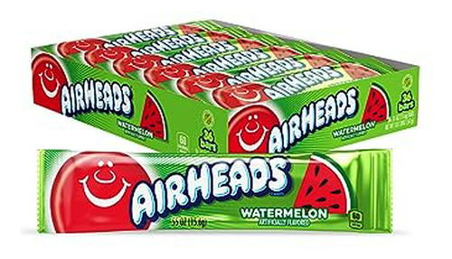 Barritas De Caramelo Airheads De Sandía, 36 Unidades Individ