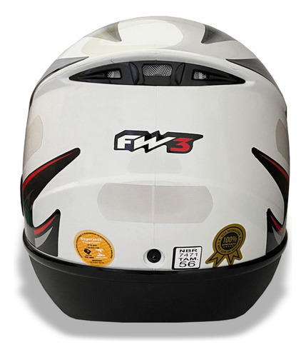 Capacete Fw3 Automatic Ad Fechado Viseira Cristal Narigueira
