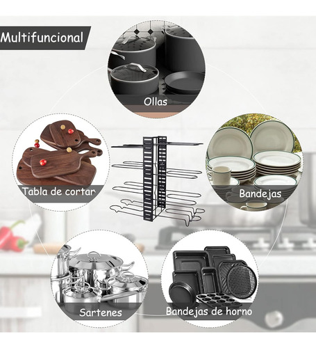 Organizador Multiusos Para Menaje De Cocina Altura Regulable