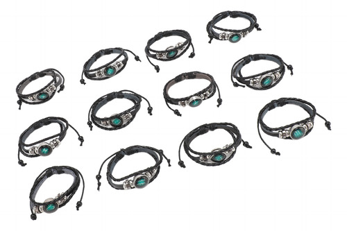 Pulseiras Trançadas Com Punho, 12 Peças, Pulseira De Poliure