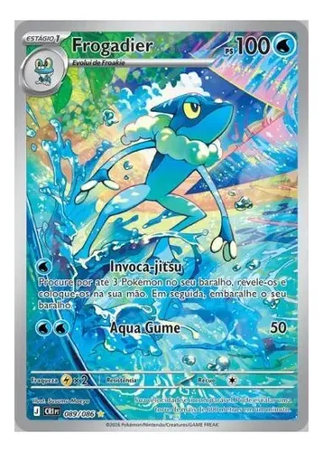 ぷ*ー様 ポケモンカード Carta Pokemon Frogadier Ilustração Rara Original Copag