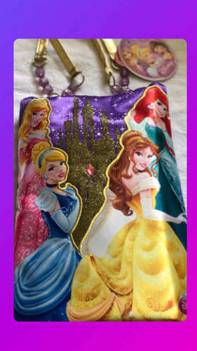 Imagen 1 de 9 de Bolsos Cartera Para Niñas Princesa Cenicienta Sirenita Bella