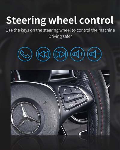 Estéreo De Coche Doble Din 7 Pulgadas Con Carplay Android Au