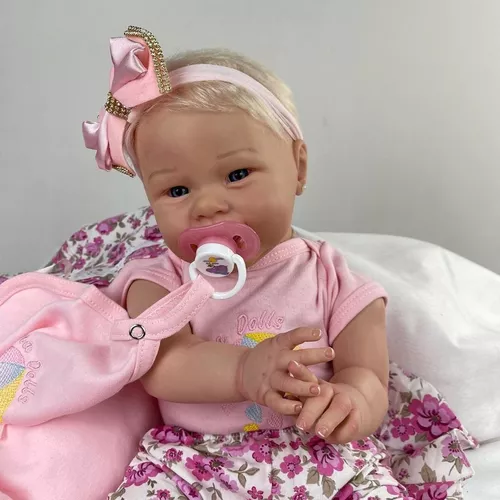 Bebê reborn realista com corpinho todo em silicone