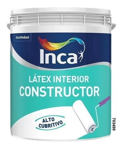 Inca Pintura Interior Latex Constructor 4 Lts Envio Gratis