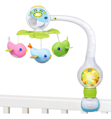 Vtech Calmante De Pájaros Cantores De Viaje Móvil, Blanco