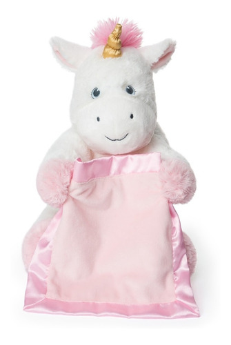 Peluche Gund Unicornio Peek A Boo En Algodón con manta