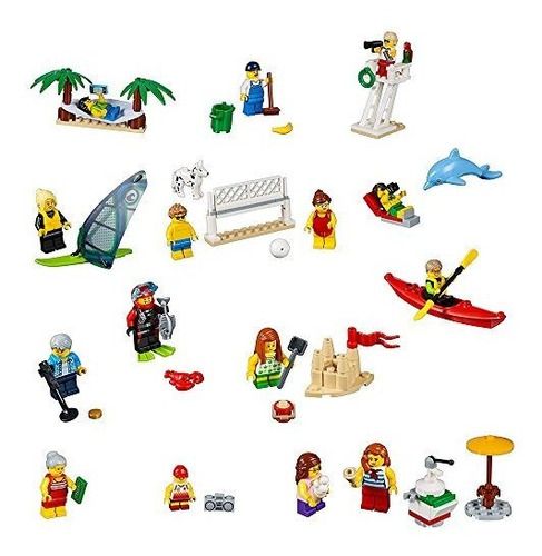 Pack De Personas De Lego City Town Diversion En La Playa 601