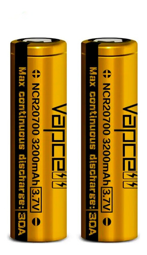 Pack X2 Bateria Pila Recargable Vapcell 20700 3200mah 30a