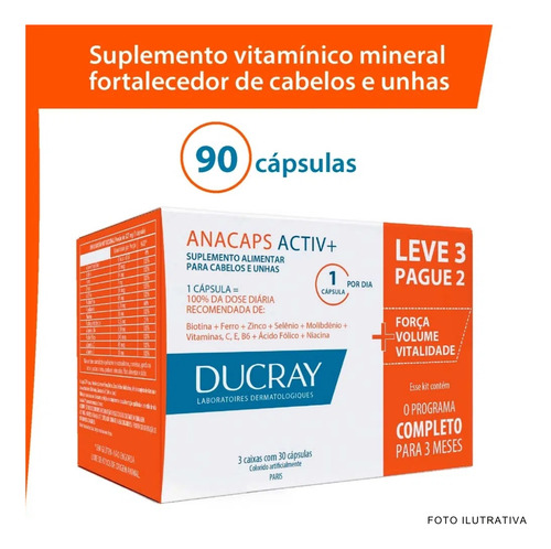 Kit Ducray Anacaps Antiqueda 3x30 Cápsulas