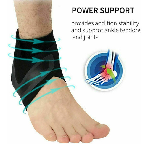 1 Pare Tobillera Elástica Con Soporte Para Fascitis Plantar