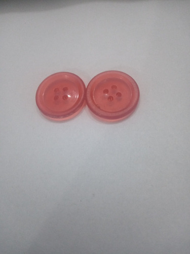 Botones Plasticos Rojos X4 (b10)