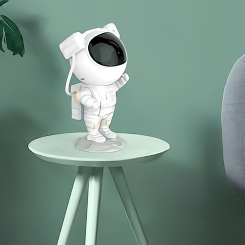 Luminária Projetor Luz Noturna Astronauta Aurora Boreal