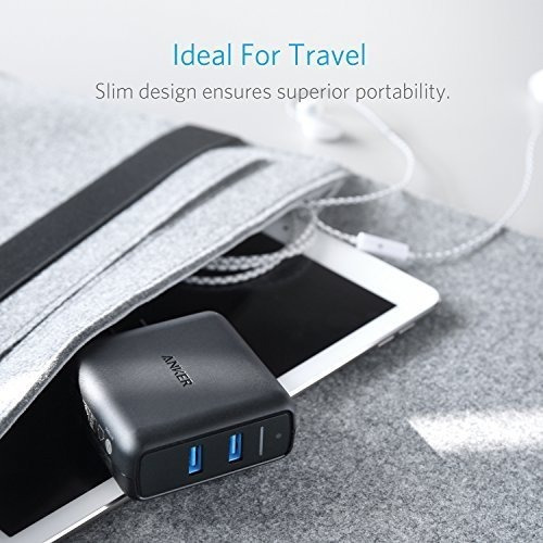 Cargador De Pared Doble Usb Anker Quick Charge 3.0 39w, Powe