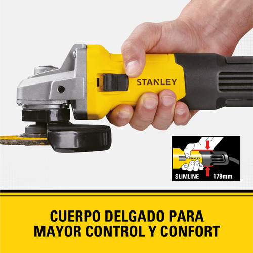 Esmeriladora Amoladora Slimline 4½'' 750w Stanley Sg7115-b3