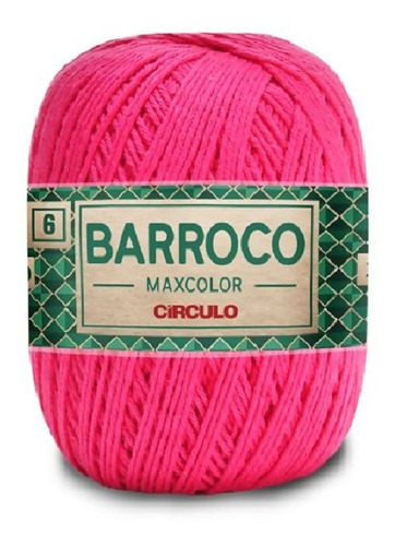 Barbante Barroco Maxcolor 6 Fios 200gr Linha Crochê Colorida Cor Tulipa-3334
