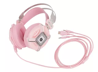 Auriculares Rgb Pink Game Headphone H9 Con Sonido Envolvente