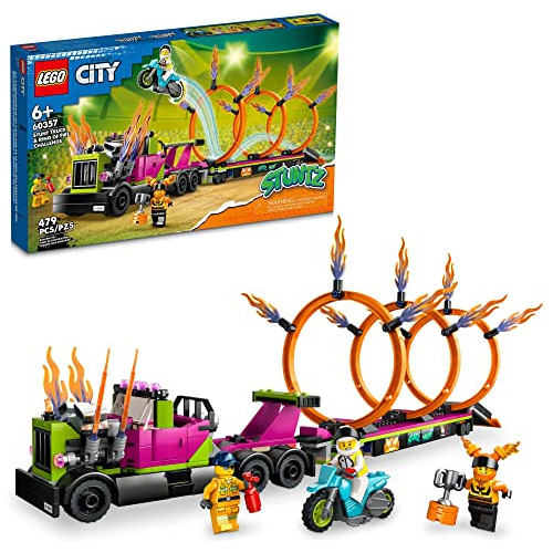 Camión De Acrobacias Lego City Stuntz Y Ring Of Fire Challen