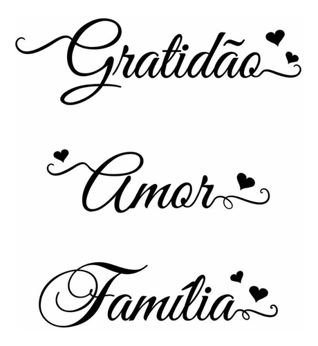 Adesivo Kit Gratidão, Amor E Família