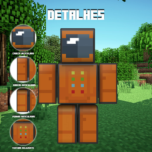 Boneco Zoom Astronauta 15 Cm Minecraft Com Ferramentas