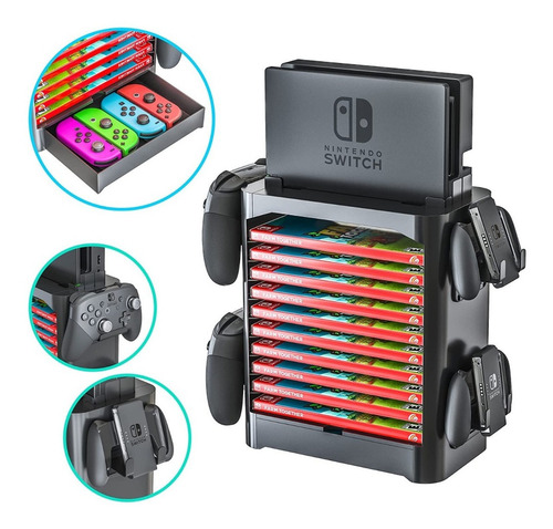 Soporte Base Organizador para Consola Cd Disco Nintendo Switch