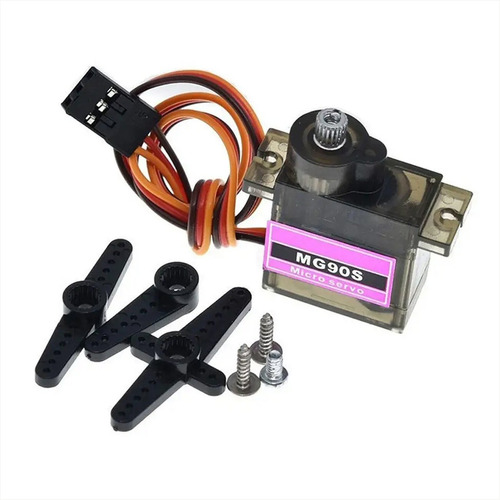 Mini Servo Motor Mg90s Con Engranaje Metal, 180°, Proyectos!