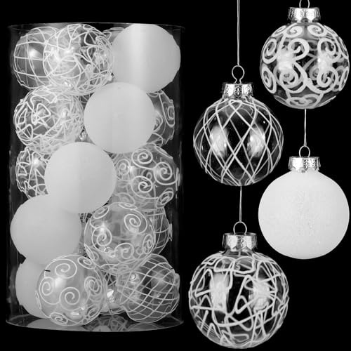 2,36 Pulgadas De Adornos De Navidad Blancos Para Decoracione