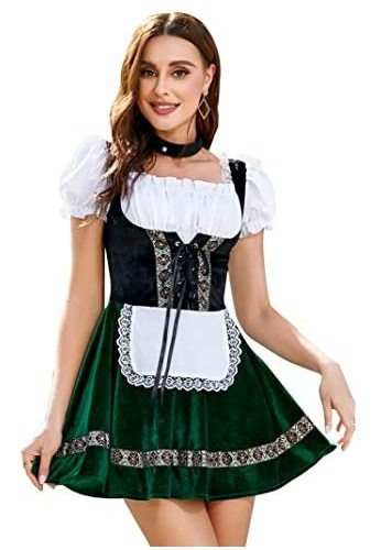 Glorystar Vestido Alemán Dirndl De Mujer Tradicional 8mlmf