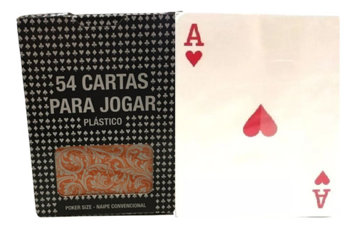 Baralho Poker Size 54 Carta Naipe Convencional Copag Laranja