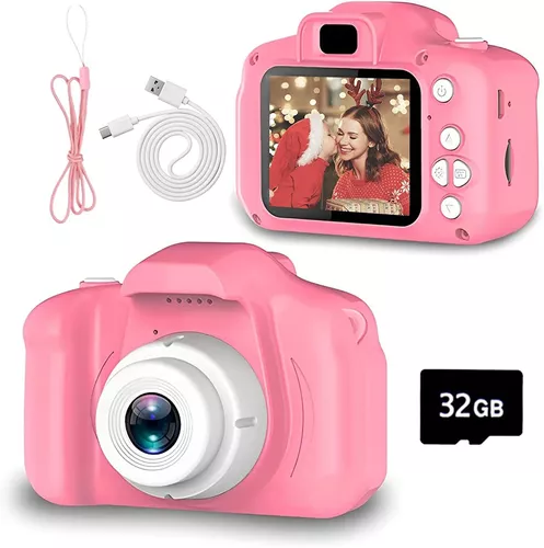 TMOSLY Mini cámara para niños de 3 a 12 años Cámara Digital de 8MP con  Pantalla HD y Tarjeta de Memoria de 32G Cámara para niños Regalo de  cumpleaños