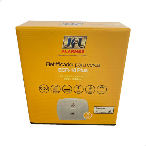 Central Para Cerca Elétrica Ecr-18 Plus Jfl Com Bateria 12v Cor Branco