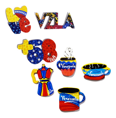 Imanes Decorativos Tricolor Venezuela Recuerdos Pack De 3