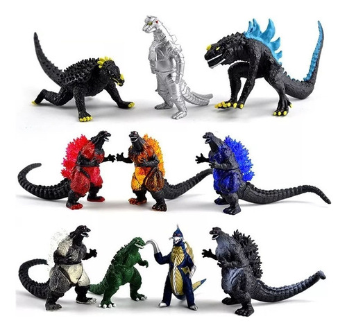 10pcs Godzilla Monsters Anguirus Acción Figura Modelo Juguet