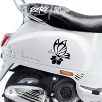 Comprar Set X2 Calcos Mariposa Con Flor Ploteo Tatoo 15cm
