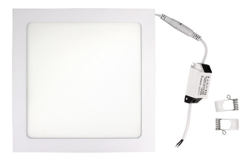 Imagen 7 de 9 de Plafon Led 18w Techo Embutir Lampara Cuadrado