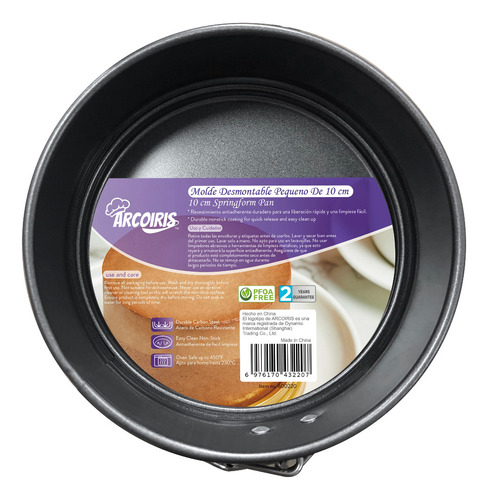 Molde Redondo 11.3 Cm Desmontable Para Pastel Antiadherente