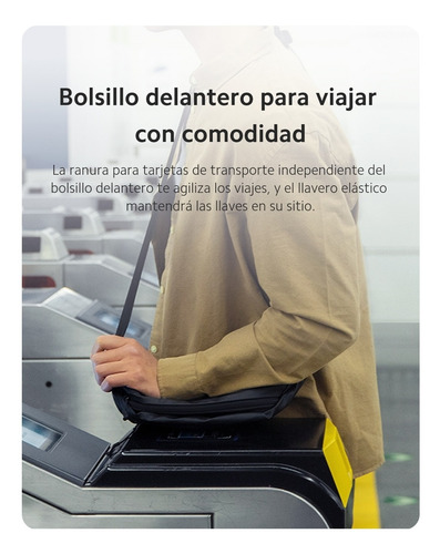 Imagen 4 de 8 de Riñonera Xiaomi Bandolera Deportiva Correa Ajustable Imperme