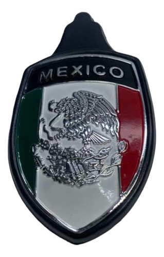 Emblema Blazon De Cofre Para Vocho Negro Bandera Mexico