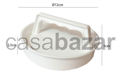 Imagen 2 de 7 de Molde Para Hacer Hamburguesas Caseras Plástico Manual 12cm