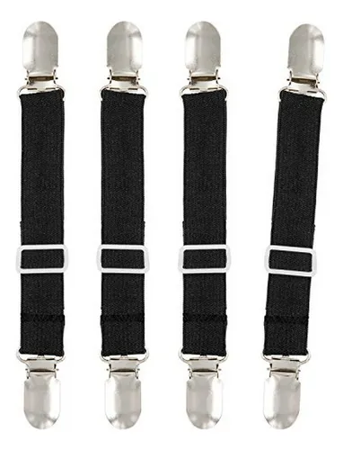 Sujetadores Ajustables Para Sábanas Y Fundas, 4 Piezas - Neg