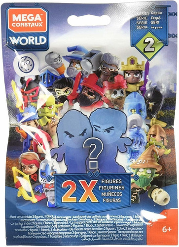 Mega Construx Serie 2 World Paquete Con 2 Personajes Figuras