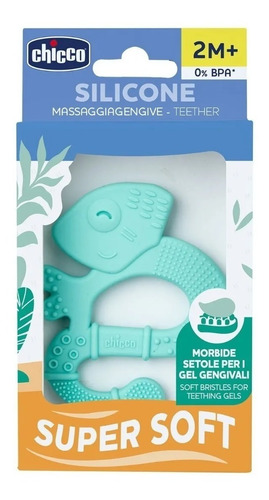 Imagen 3 de 5 de Mordillo Chicco Super Soft 2m+ Iguana Celeste 281102