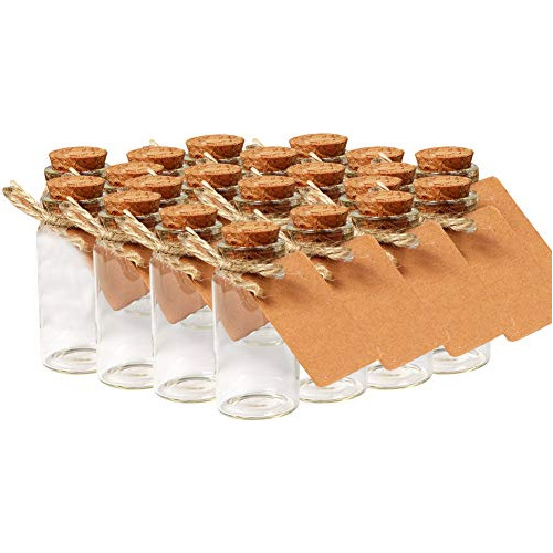 Ourwarm 48 Botellas De Vidrio De 25 Ml Con Tapones De Corcho